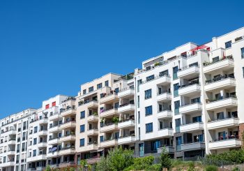 Modern apartment buildings